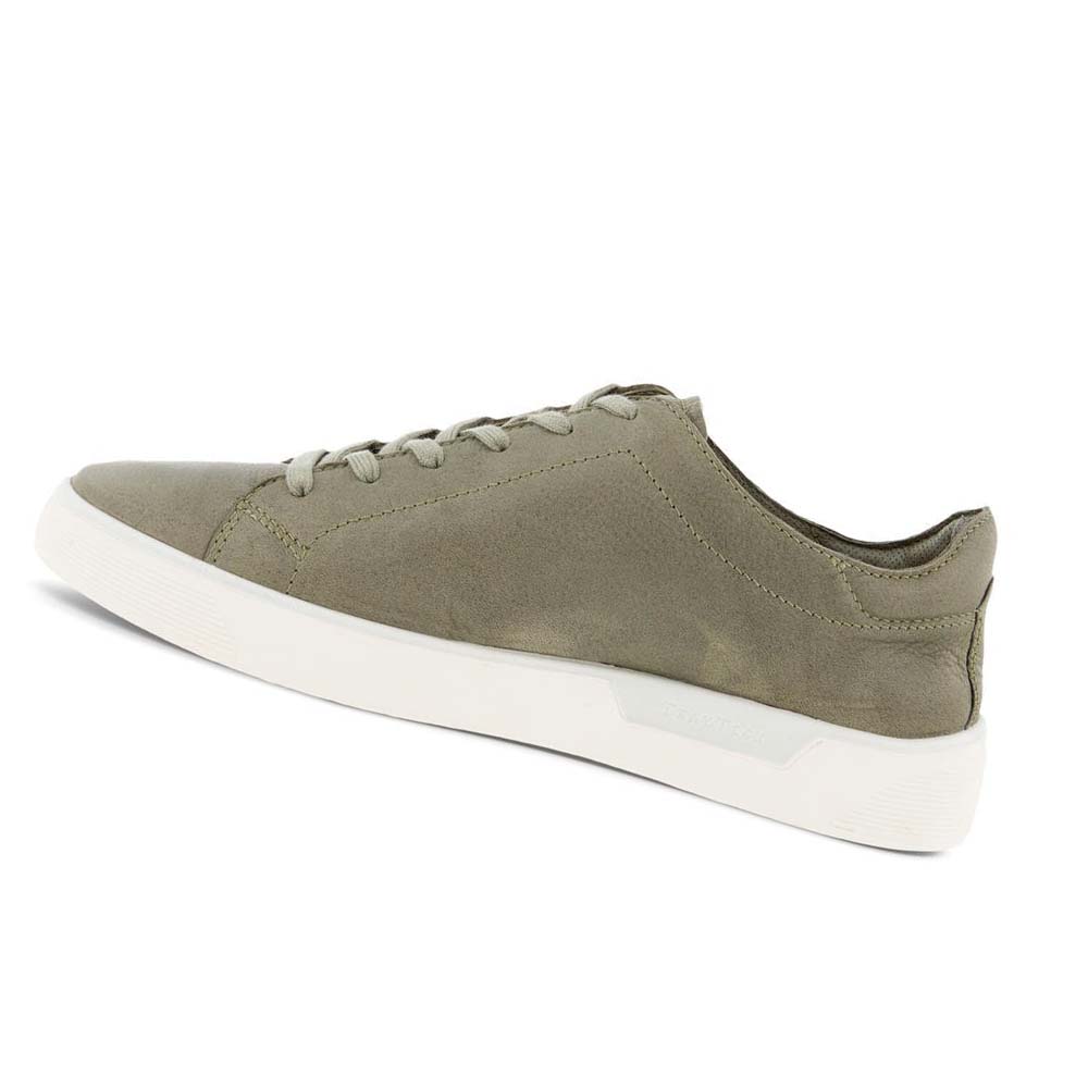 Men's Ecco Street Tray Retro 2.0 Sneakers Olive | USA 665BEX